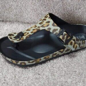 Cheetah print jet ski sandal New Size 6 And 10